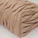 Miu Miu Matelasse Shoulder Bag Leather Pink Gold Auth 133370-11