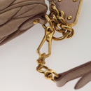Miu Miu Matelasse Shoulder Bag Leather Pink Gold Auth 133370-14
