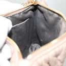 Miu Miu Matelasse Shoulder Bag Leather Pink Gold Auth 133370-19