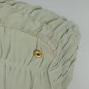 PRADA Hand Bag Leather 2way White Gold Auth 133371-10