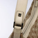 Salvatore Ferragamo Gancini Shoulder Bag Canvas Beige Gold Auth 133373-17
