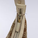 Salvatore Ferragamo Gancini Shoulder Bag Canvas Beige Gold Auth 133373-18