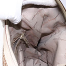 Salvatore Ferragamo Gancini Shoulder Bag Canvas Beige Gold Auth 133373-20