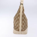Salvatore Ferragamo Gancini Shoulder Bag Canvas Beige Gold Auth 133373-3