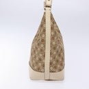 Salvatore Ferragamo Gancini Shoulder Bag Canvas Beige Gold Auth 133373-4