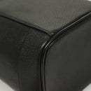 CHANEL COCO Mark Vanity Pouch Caviar Skin Black Gold CC Auth 133374-12