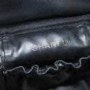 CHANEL COCO Mark Vanity Pouch Caviar Skin Black Gold CC Auth 133374-16