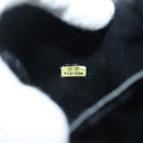 CHANEL COCO Mark Vanity Pouch Caviar Skin Black Gold CC Auth 133374-21