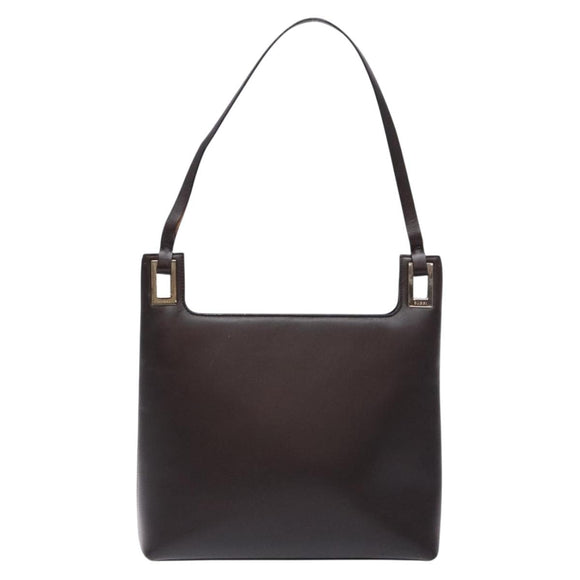 GUCCI Shoulder Bag Leather Brown 001 3099 Auth 133377