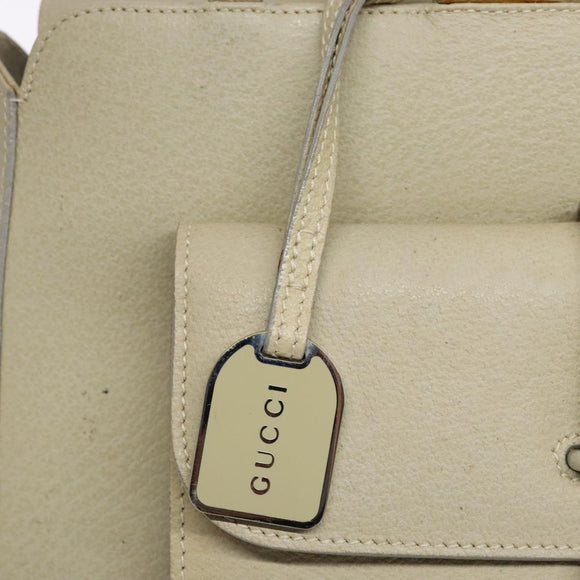 GUCCI Hand Bag Leather Beige 000 2058 0307 5 Auth 133378