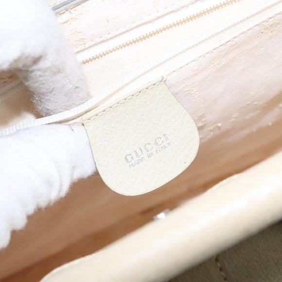 GUCCI Hand Bag Leather Beige 000 2058 0307 5 Auth 133378