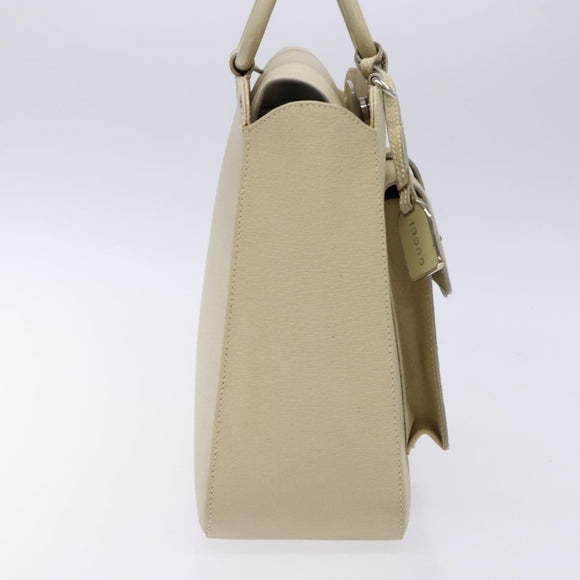 GUCCI Hand Bag Leather Beige 000 2058 0307 5 Auth 133378