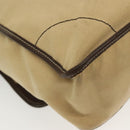 PRADA Shoulder Bag Canvas Beige Silver Auth 133380-12