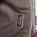 PRADA Shoulder Bag Canvas Beige Silver Auth 133380-18