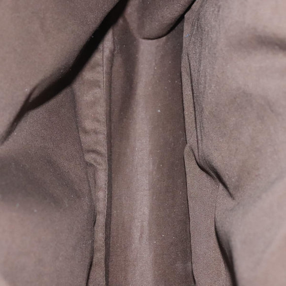 PRADA Shoulder Bag Canvas Beige Silver Auth 133380