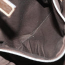 PRADA Shoulder Bag Canvas Beige Silver Auth 133380-22