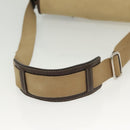 PRADA Shoulder Bag Canvas Beige Silver Auth 133380-7