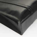 PRADA Shoulder Bag Patent leather Silver Navy Auth 133381-15