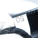 PRADA Shoulder Bag Patent leather Silver Navy Auth 133381-12