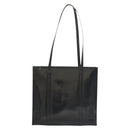 PRADA Shoulder Bag Patent leather Silver Navy Auth 133381-2