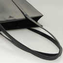 PRADA Shoulder Bag Patent leather Silver Navy Auth 133381-8