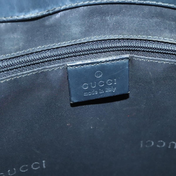 GUCCI Bamboo Hand Bag Leather Black 002 1010 3754 Auth 133382
