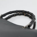 GUCCI Bamboo Hand Bag Leather Black 002 1010 3754 Auth 133382-8