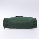 PRADA Hand Bag Nylon Green Gold Auth 133384-6