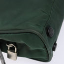 PRADA Hand Bag Nylon Green Gold Auth 133384-14