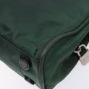 PRADA Hand Bag Nylon Green Gold Auth 133384-15