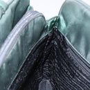 PRADA Hand Bag Nylon Green Gold Auth 133384-22