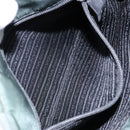 PRADA Hand Bag Nylon Green Gold Auth 133384-23