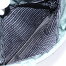 PRADA Hand Bag Nylon Green Gold Auth 133384-25