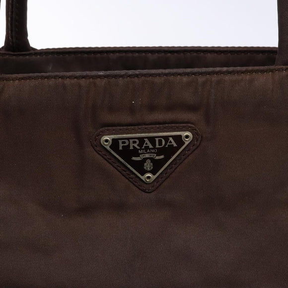 PRADA Tote Bag Nylon Brown Auth 133385
