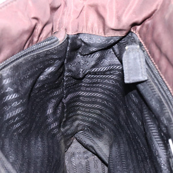 PRADA Tote Bag Nylon Brown Auth 133385
