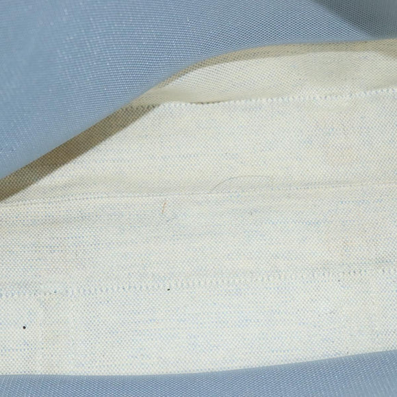 PRADA Tote Bag Canvas Beige Silver Auth 133386