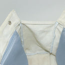 PRADA Tote Bag Canvas Beige Silver Auth 133386-20