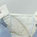 PRADA Tote Bag Canvas Beige Silver Auth 133386-21