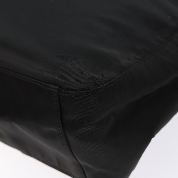 PRADA Shoulder Bag Nylon Black Silver Auth 133387