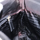 PRADA Shoulder Bag Nylon Black Silver Auth 133387-11