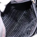 PRADA Shoulder Bag Nylon Black Silver Auth 133387-20