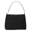 PRADA Shoulder Bag Nylon Black Silver Auth 133387-13