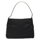 PRADA Shoulder Bag Nylon Black Silver Auth 133387-2