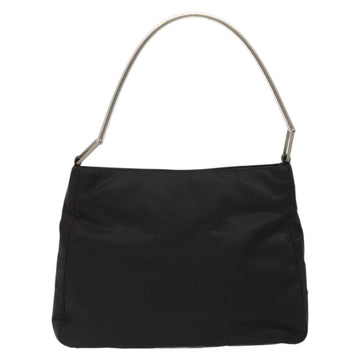 PRADA Shoulder Bag Nylon Black Silver Auth 133387 - 0