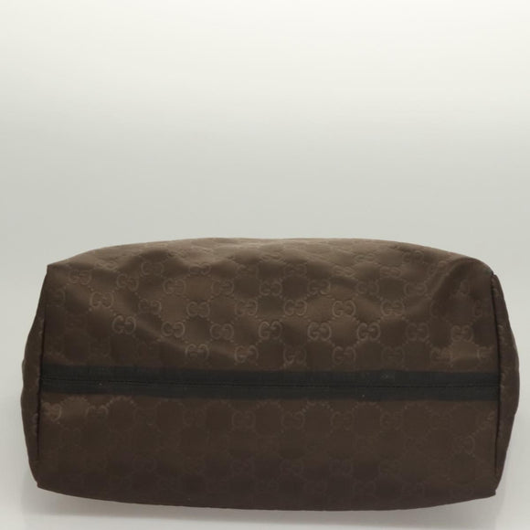 GUCCI GG Canvas Tote Bag Brown Gold 282439 Auth 133388