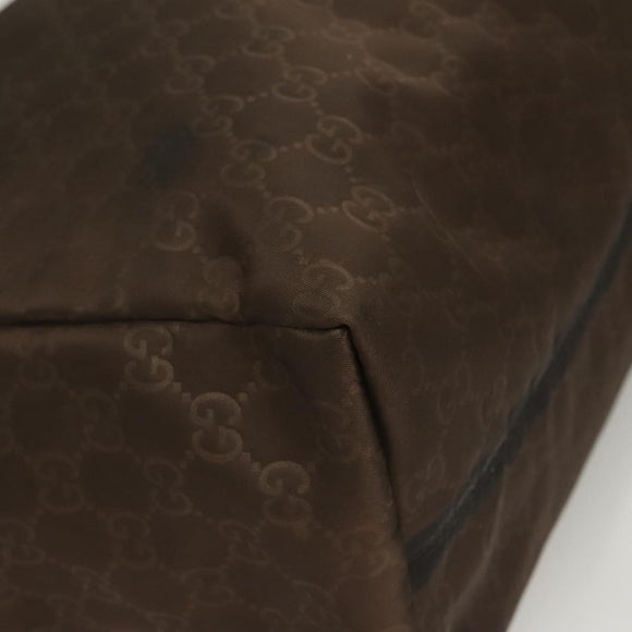 GUCCI GG Canvas Tote Bag Brown Gold 282439 Auth 133388