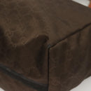 GUCCI GG Canvas Tote Bag Brown Gold 282439 Auth 133388-12