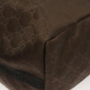 GUCCI GG Canvas Tote Bag Brown Gold 282439 Auth 133388-14