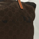 GUCCI GG Canvas Tote Bag Brown Gold 282439 Auth 133388-4