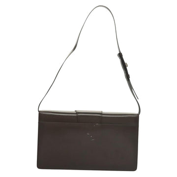 Salvatore Ferragamo Shoulder Bag Leather Brown Auth 133389 - 0